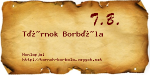 Tárnok Borbála névjegykártya