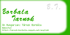 borbala tarnok business card