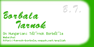 borbala tarnok business card